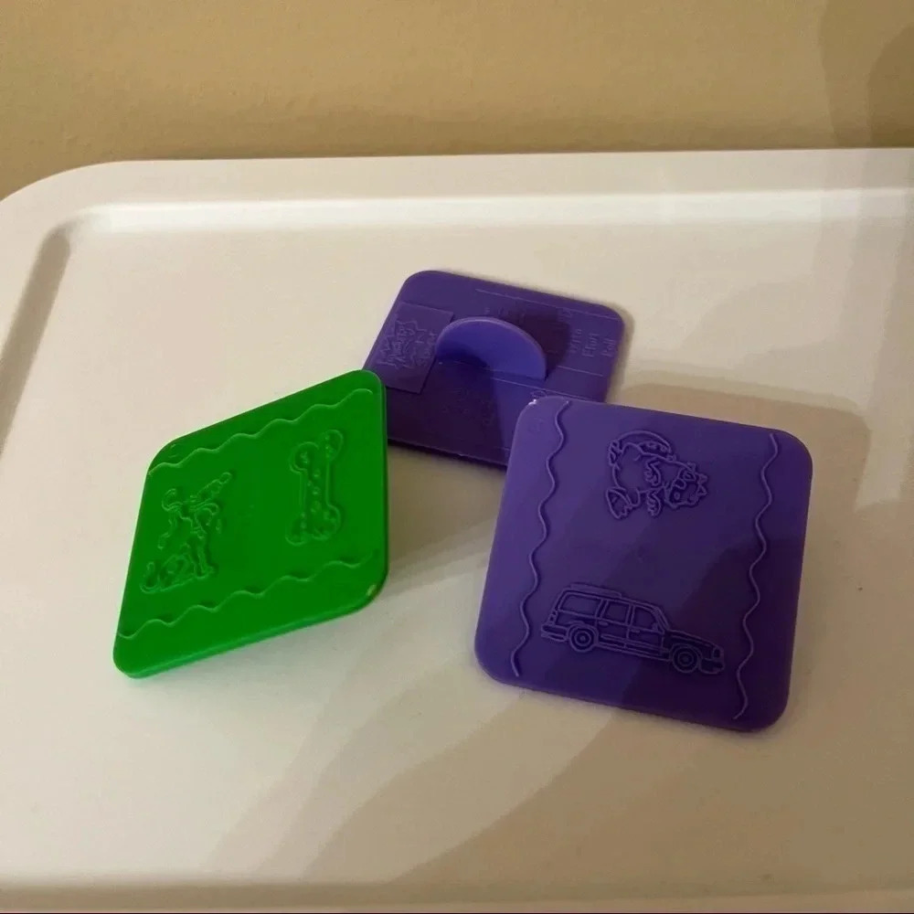 1997 Fruit Rollup Nickelodeon Rugrats Stampers 3 set Vintage Reptar Spike Bone